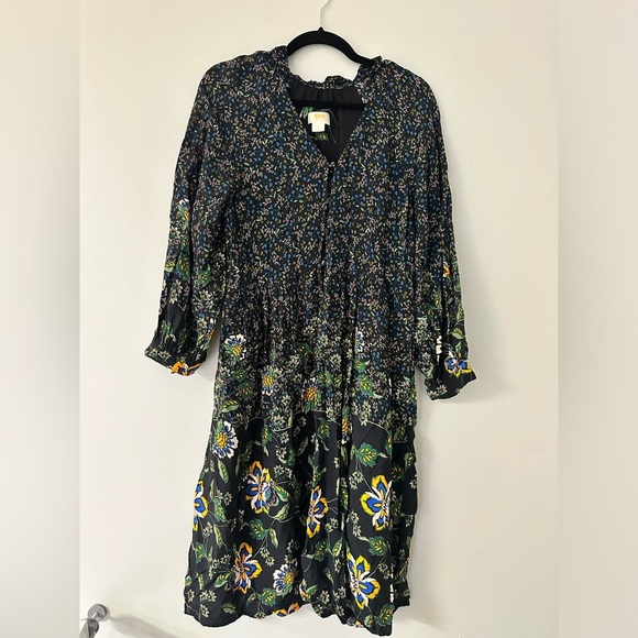 Maeve by Anthropologie Dulcie Midi Dress Paisley Print Size Small - Picture 5 of 11